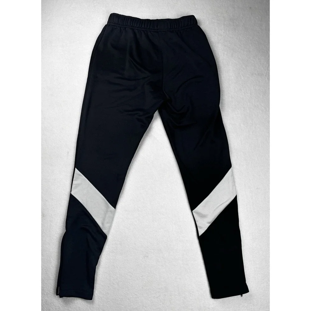 Nike Youth Small Dri-FIT Track Pants Black Athletic Zip‎ Ankle